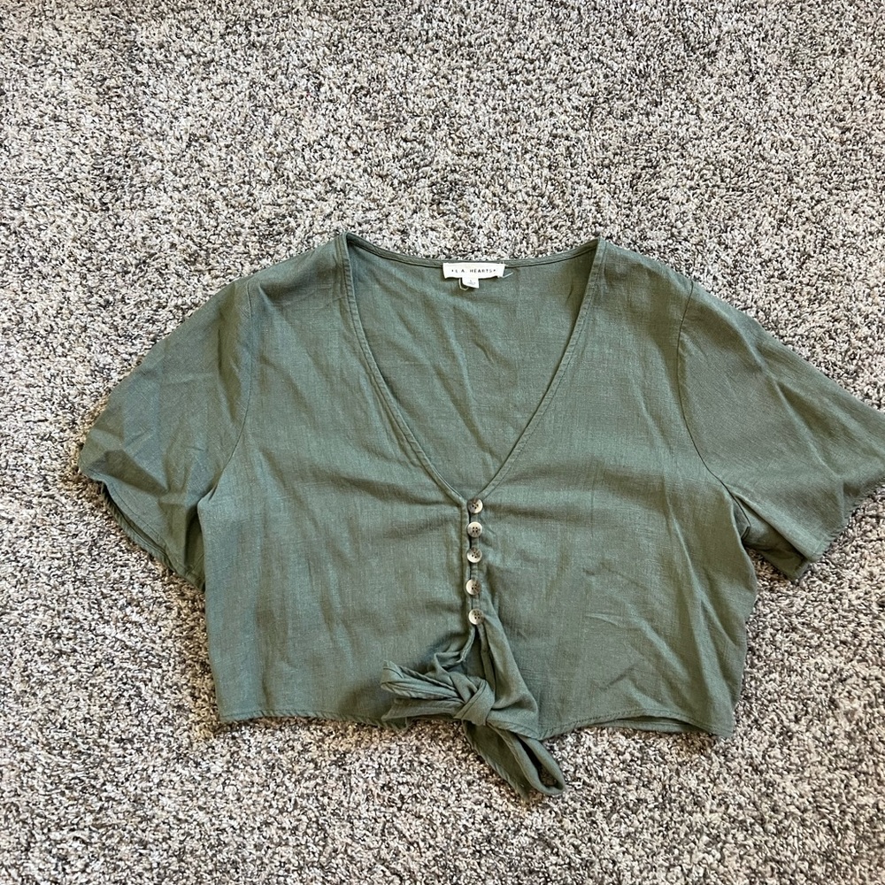 Pacsun Button Up Crop Top